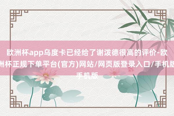 欧洲杯app乌度卡已经给了谢泼德很高的评价-欧洲杯正规下单平台(官方)网站/网页版登录入口/手机版