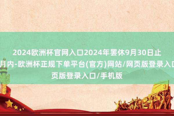 2024欧洲杯官网入口2024年罢休9月30日止的前九个月内-欧洲杯正规下单平台(官方)网站/网页版登录入口/手机版