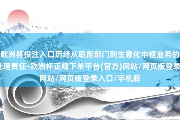 欧洲杯投注入口历经从职能部门到生意化中枢业务的海表里遑急处理责任-欧洲杯正规下单平台(官方)网站/网页版登录入口/手机版